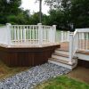 unbelievable composite and railings best in backyards pic pool with shadow box skirting built by diy of wood deck ideas trend
